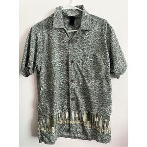 Maui and Sons • Men's Olive Greenish/Grey Surfboard Print Shirt